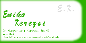 eniko kerezsi business card